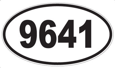 9641 - Oval Sticker