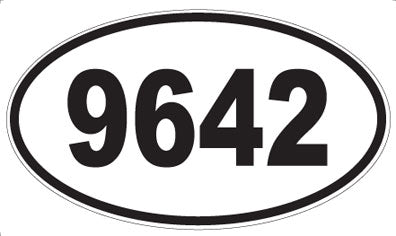 9642 - Oval Sticker
