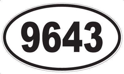9643 - Oval Sticker
