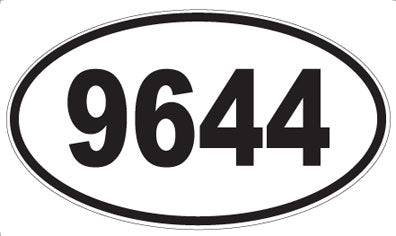9644 - Oval Sticker