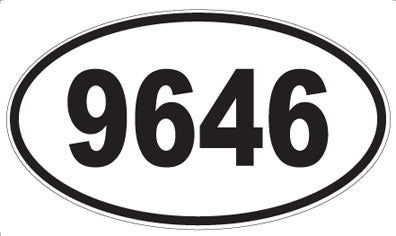 9646 - Oval Sticker