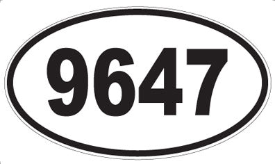 9647 - Oval Sticker