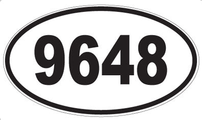 9648 - Oval Sticker