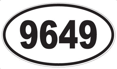 9649 - Oval Sticker