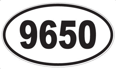 9650 - Oval Sticker