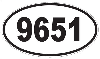 9651 - Oval Sticker