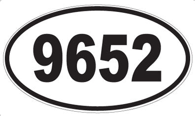 9652 - Oval Sticker