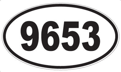9653 - Oval Sticker