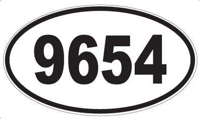 9654 - Oval Sticker