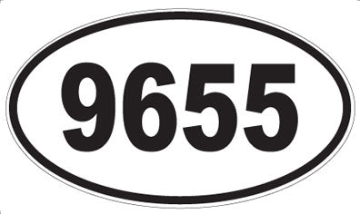 9655 - Oval Sticker