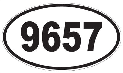 9657 - Oval Sticker