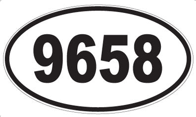 9658 - Oval Sticker