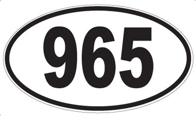 965 - Oval Sticker