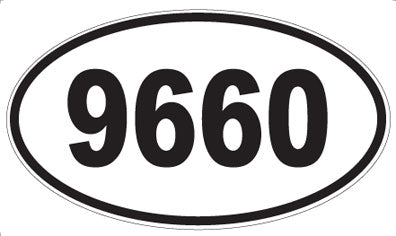 9660 - Oval Sticker