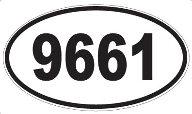 9661 - Oval Sticker