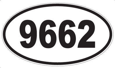 9662 - Oval Sticker