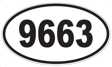 9663 - Oval Sticker