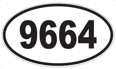 9664 - Oval Sticker