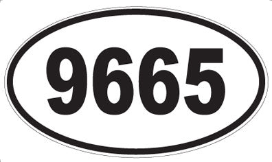9665 - Oval Sticker
