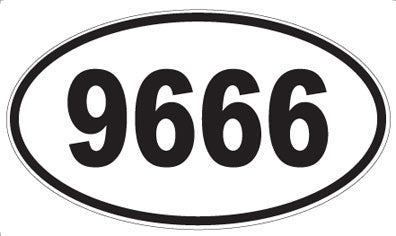 9666 - Oval Sticker