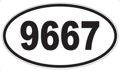 9667 - Oval Sticker