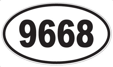 9668 - Oval Sticker