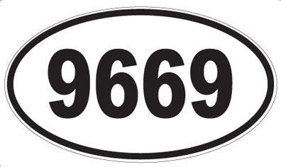 9669 - Oval Sticker