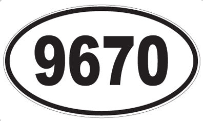 9670 - Oval Sticker