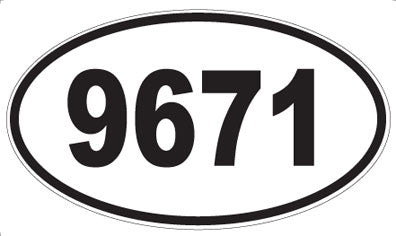9671 - Oval Sticker