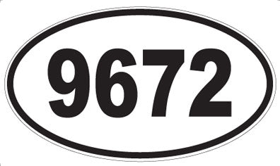 9672 - Oval Sticker