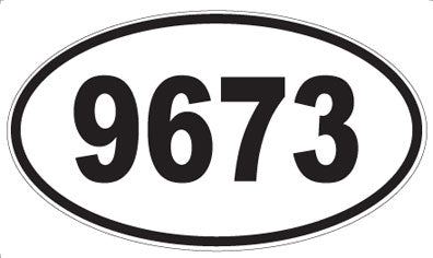 9673 - Oval Sticker