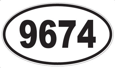 9674 - Oval Sticker