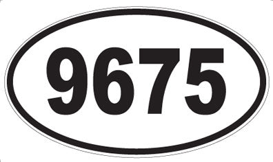 9675 - Oval Sticker