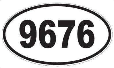 9676 - Oval Sticker