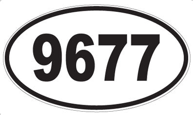 9677 - Oval Sticker