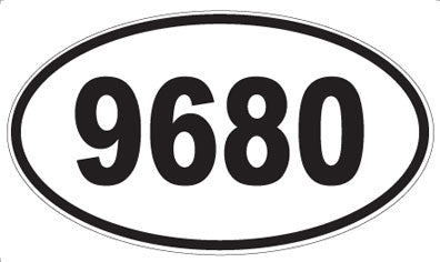 9680 - Oval Sticker