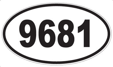 9681 - Oval Sticker
