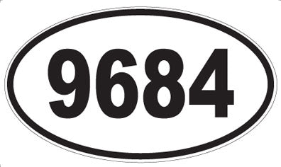9684 - Oval Sticker