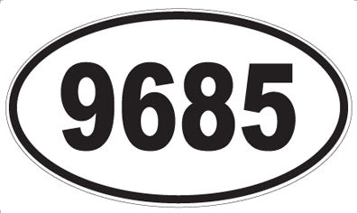 9685 - Oval Sticker