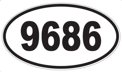9686 - Oval Sticker