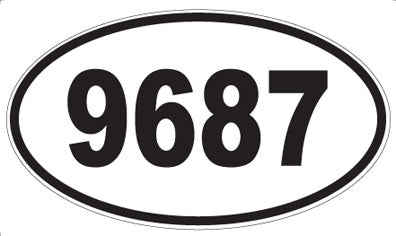9687 - Oval Sticker