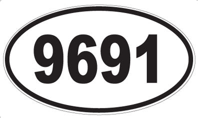 9691 - Oval Sticker