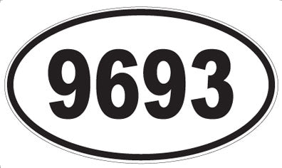 9693 - Oval Sticker