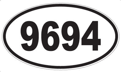9694 - Oval Sticker