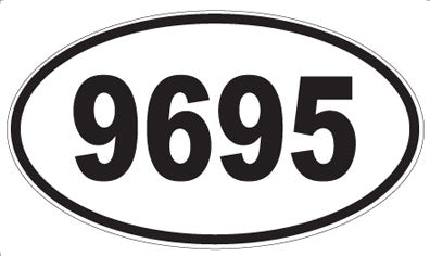 9695 - Oval Sticker