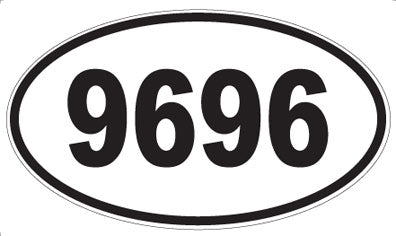 9696 - Oval Sticker