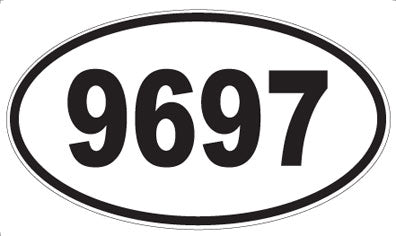9697 - Oval Sticker