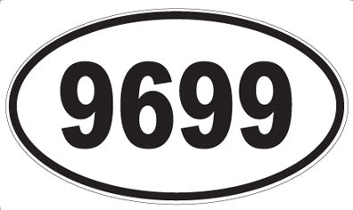 9699 - Oval Sticker