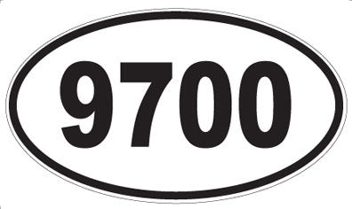 9700 - Oval Sticker