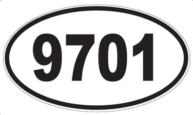 9701 - Oval Sticker